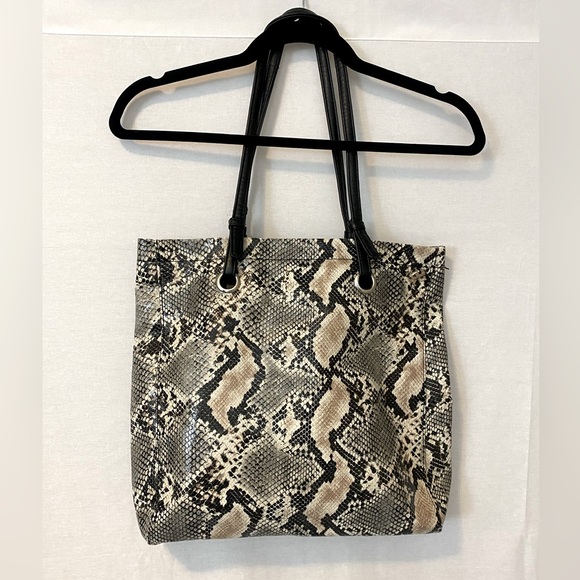 NINE WEST- faux snake skin tote - Picture 2 of 5